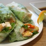 4 Chicken Sushi Wraps with Asian Dipping Sauce
